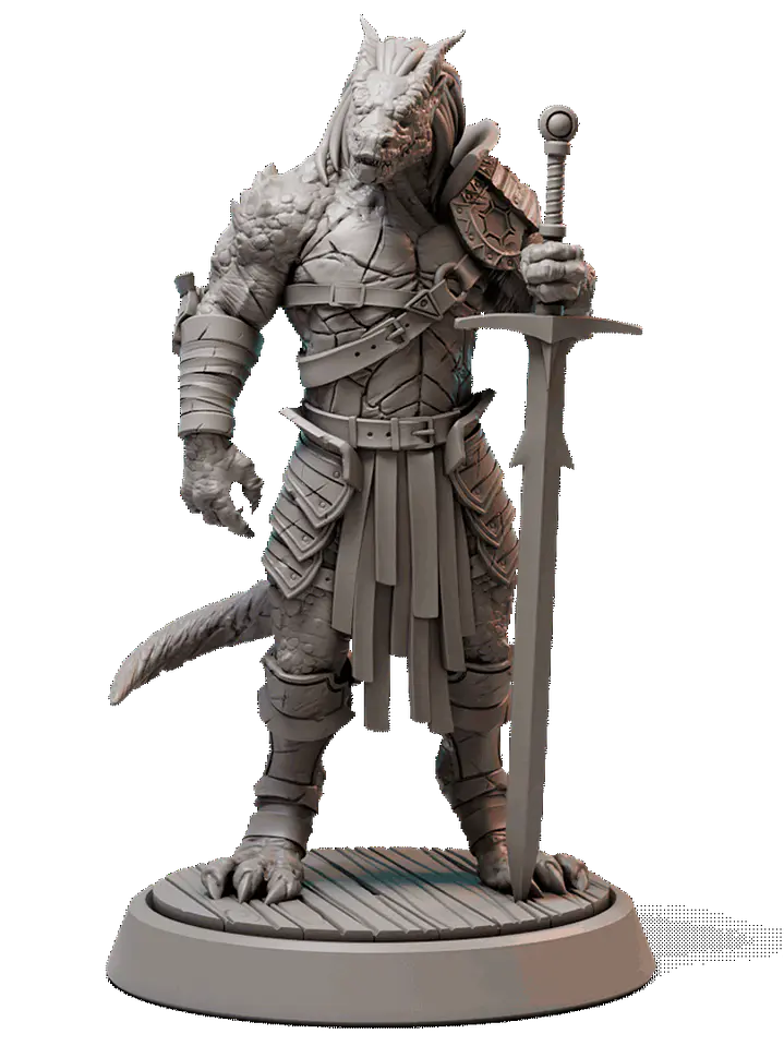 Miniatura 32 mm lagarto guerrero 1