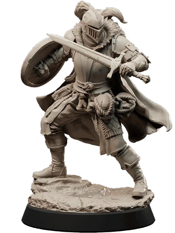 Miniatura 32 mm caballero medieval 1