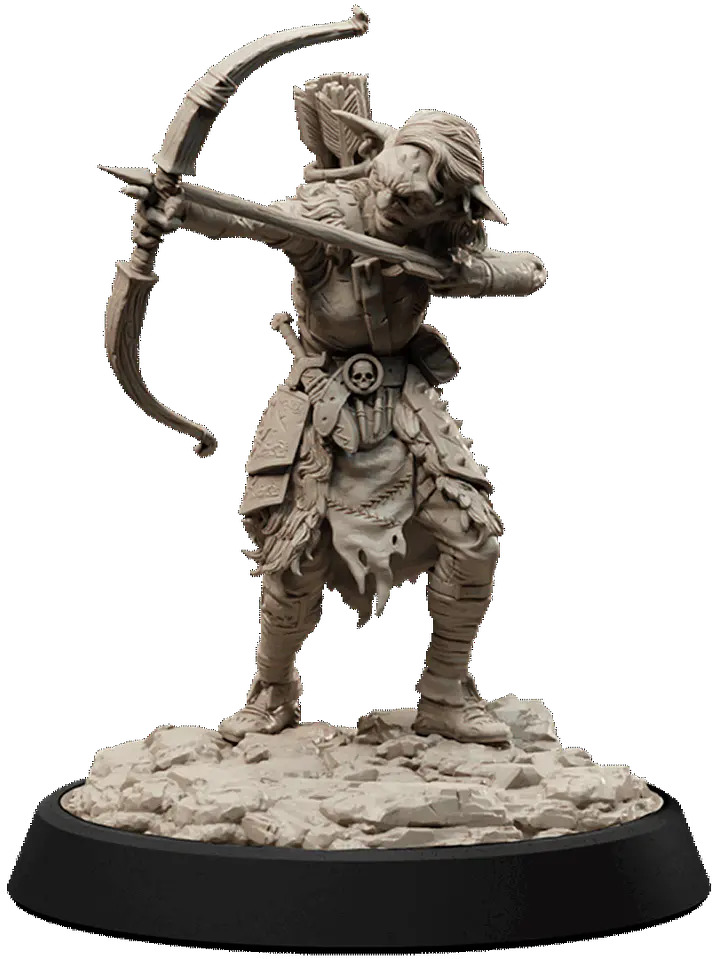 Miniatura 32 mm arquero goblin 1