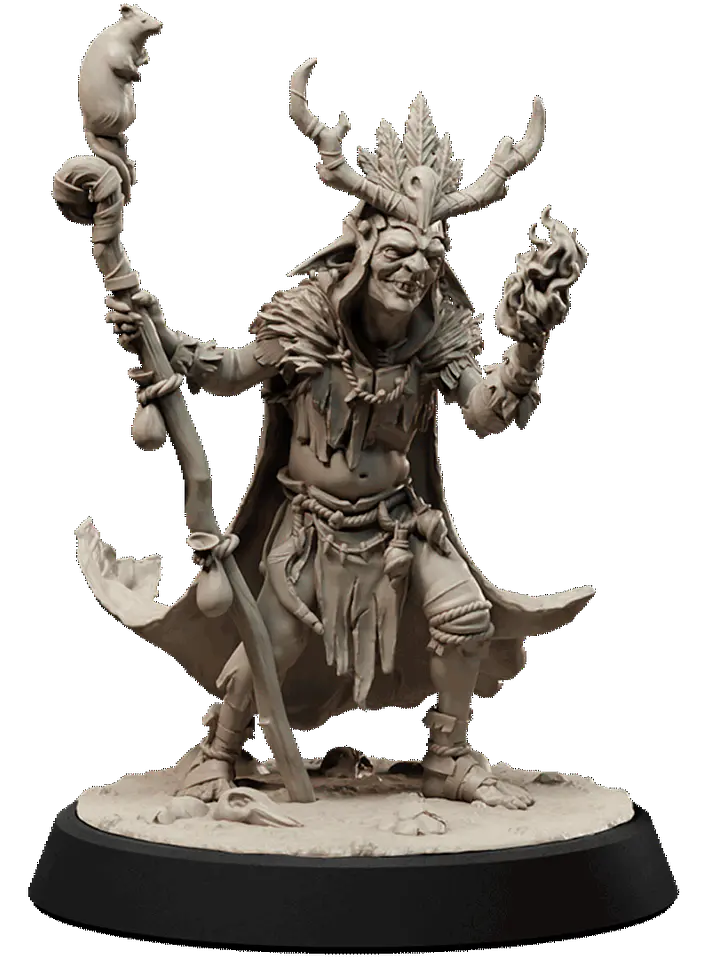 Miniatura 32 mm chamán goblin 1