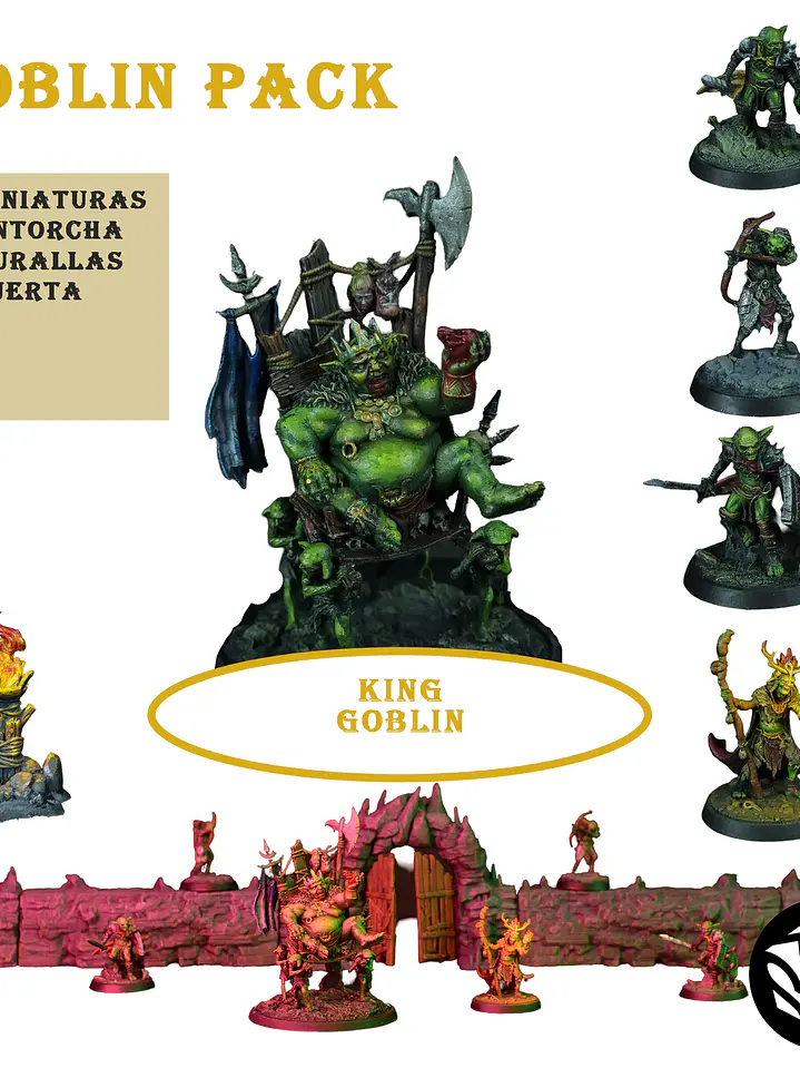 Set ambientación miniaturas goblins 32 mm 1