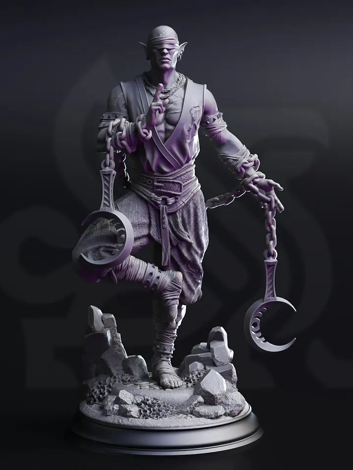 Monje Drow 32mm 1