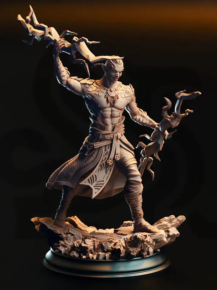 Hechicero Elfo El señor del rayo 32 mm 1