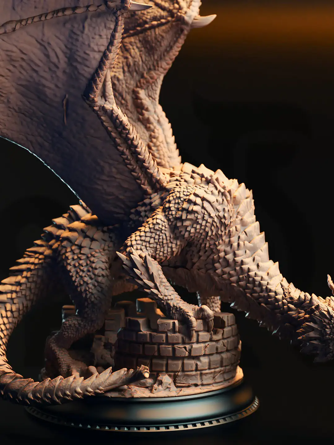 Dragón de plata adulto 32 mm (grande) 1