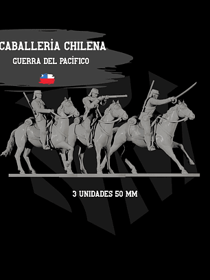 Caballería chilena Guerra del Pacífico 3 unidades
