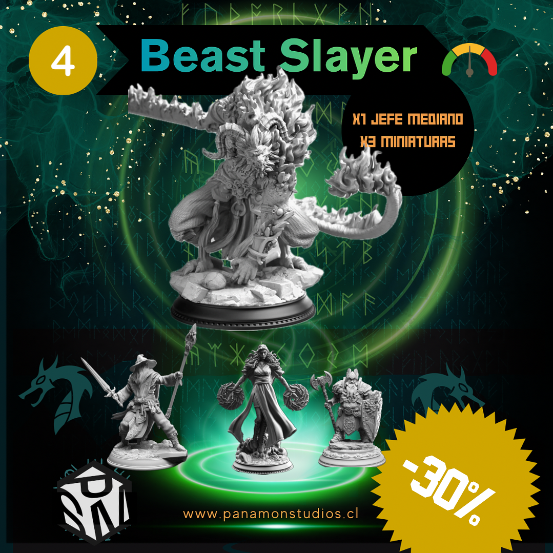 Beast Slayer Pack - Pack de Miniaturas con Jefe Mediano 4