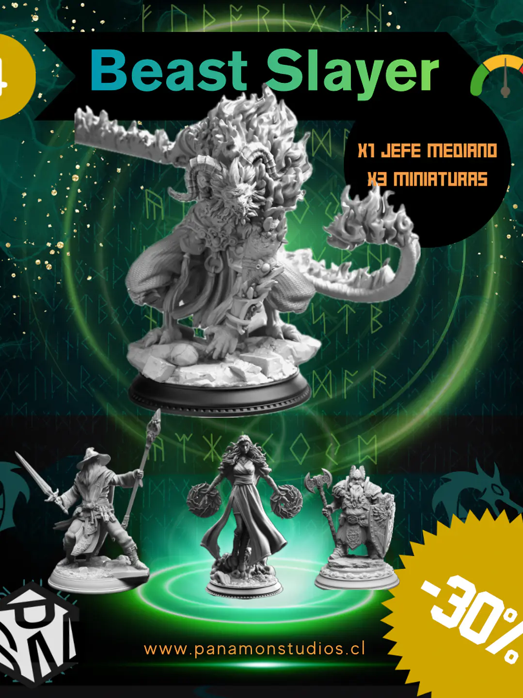 Beast Slayer Pack - Pack de Miniaturas con Jefe Mediano 4