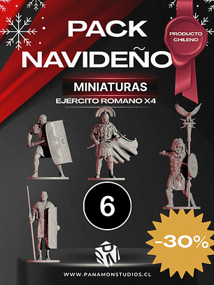 🏅 Pack Navideño — Ejército Romano (x4 + Estandarte SPQR)