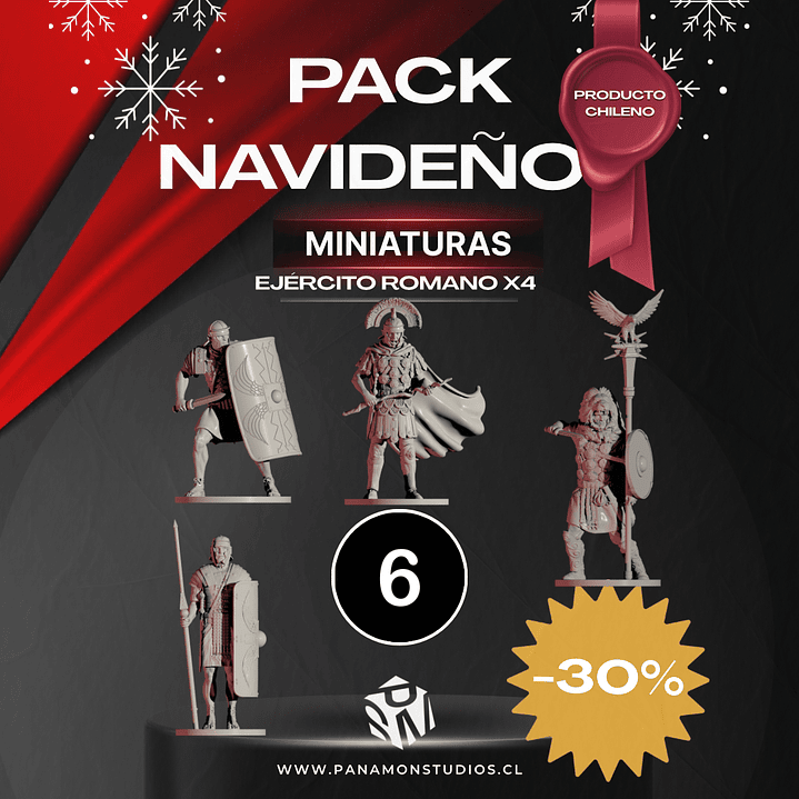 🏅 Pack Navideño — Ejército Romano (x4 + Estandarte SPQR) 1