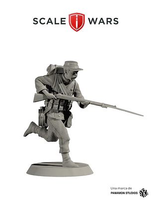 Infantería chilena corriendo 50mm