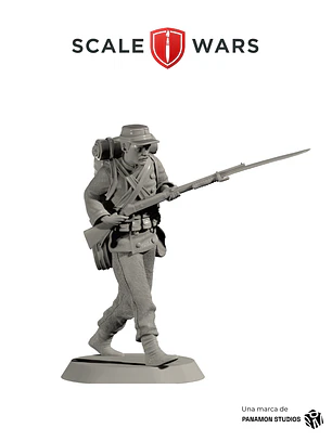 Infantería chilena marchando 50mm
