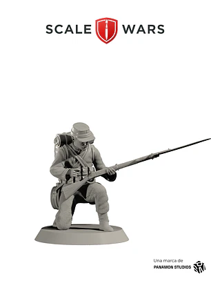 Infantería chilena cargando arrodillado 50 mm