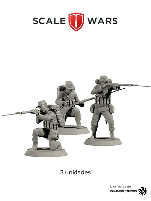 Pack X3 Infantería Regimiento Cívico Movilizado Talca puntado