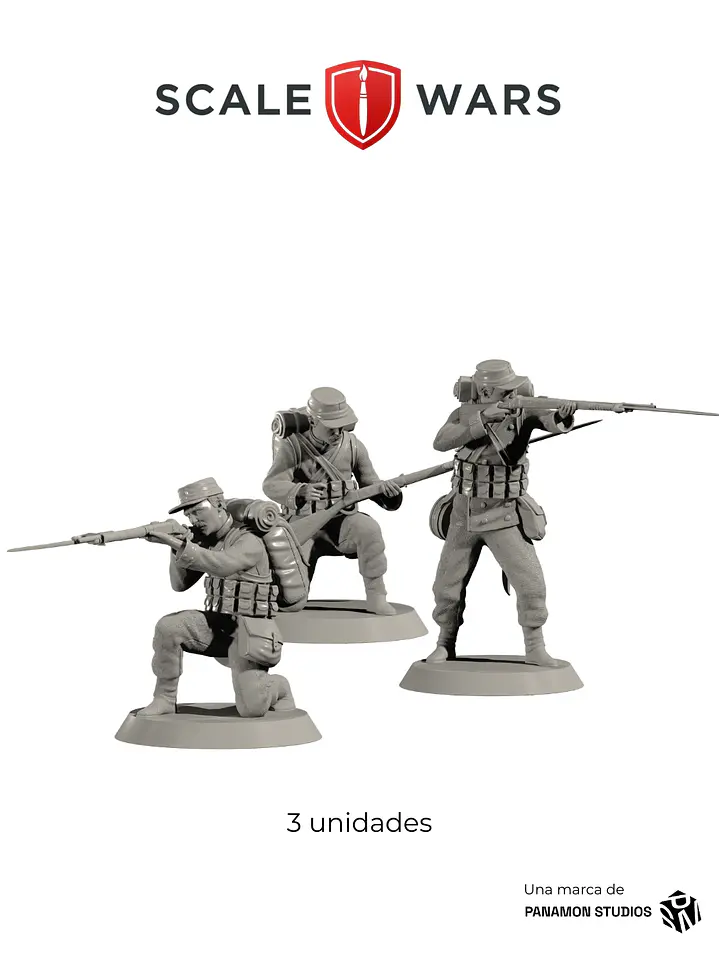 Pack X3 Infantería Regimiento Cívico Movilizado Talca puntado 1