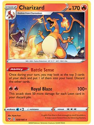 Charizard - 025/185 - Rare No Holo