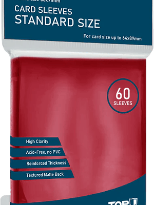 Protector Top Deck Rojo tamaño Standard