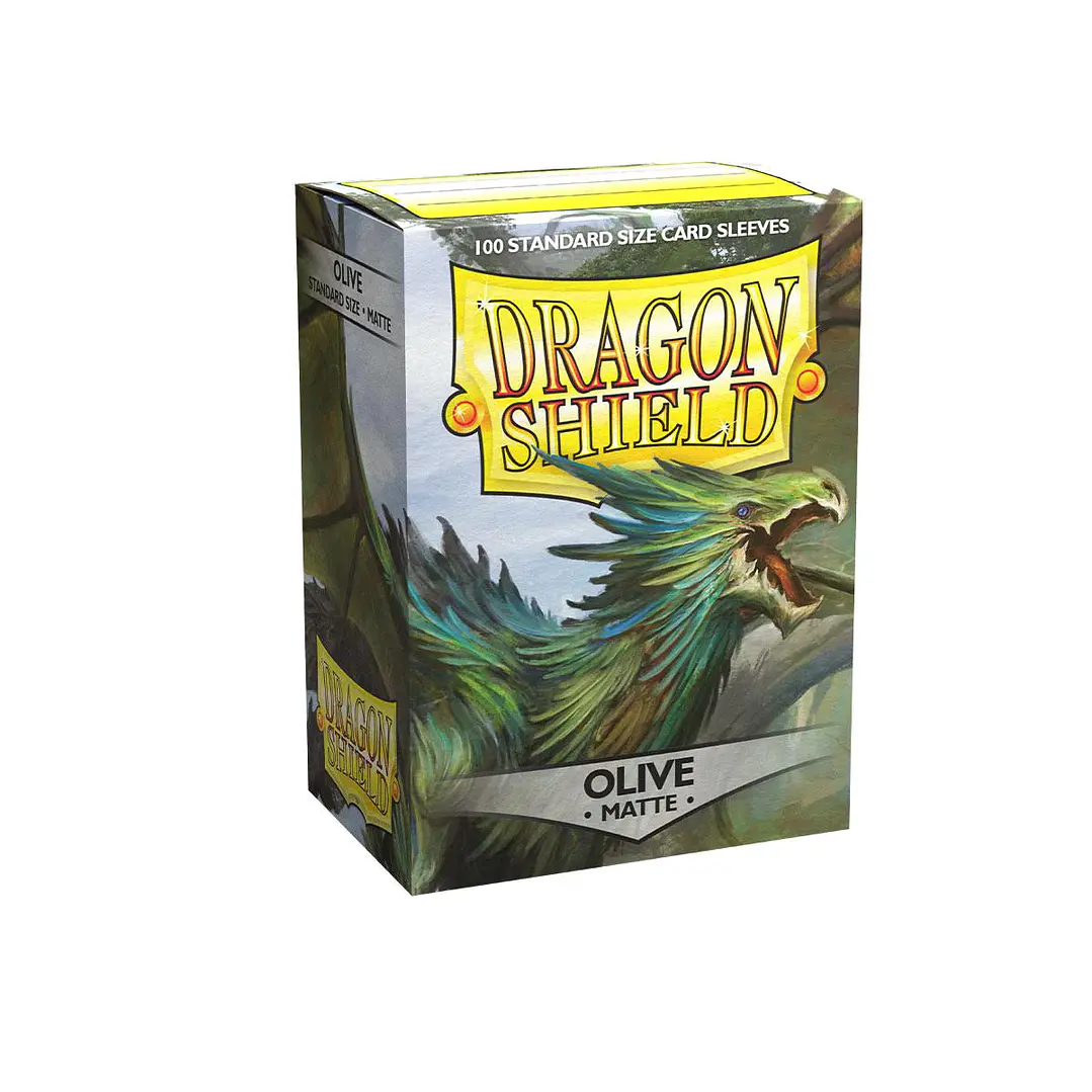 DRAGON SHIELD MATTE SLEEVE - OLIVE 100CT 1