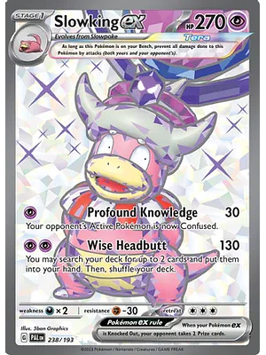 Slowking Ex  - 238/193 - Full Art Secret Rare