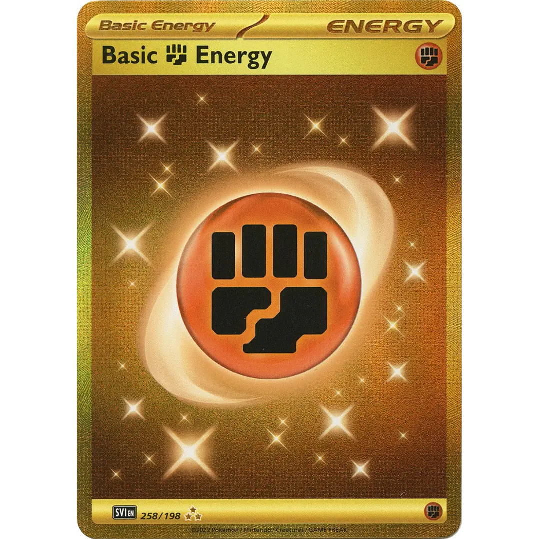 Basic Fighting Energy Scarlet & Violet - Base Set 258/198 Holo Hyper Rare 1