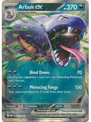 Arbok ex - 024/165 - Ultra Rare