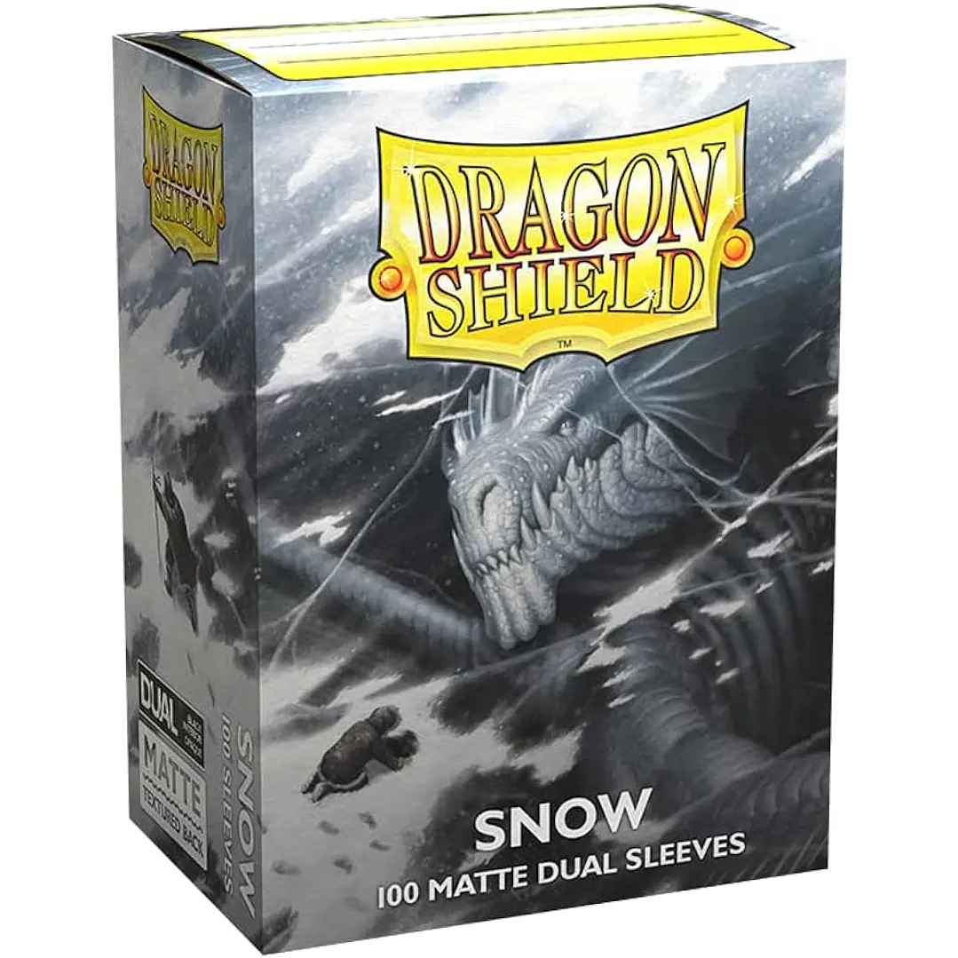 DRAGON SHIELD MATTE DUAL SLEEVE 100CT - SNOW 1
