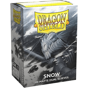 DRAGON SHIELD MATTE DUAL SLEEVE 100CT - SNOW