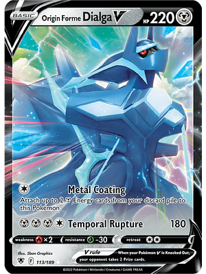 Origin Forme Dialga V - 113/189 - Ultra Rare Prize Pack Series