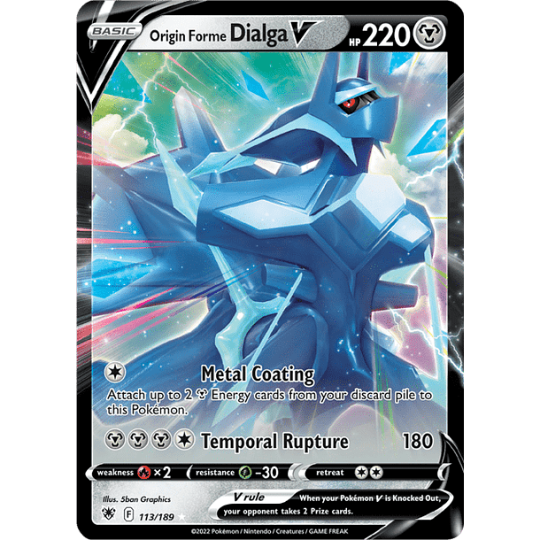 Origin Forme Dialga V - 113/189 - Ultra Rare Prize Pack Series