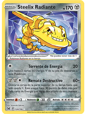 Radiant Steelix - 124/196 - Radiant Rare