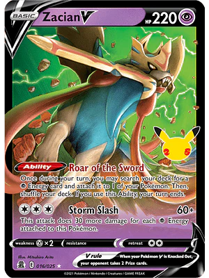 Zacian V 16/25 Ultra Rare - Singles Pokemon TCG