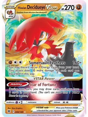 Hisuian Decidueye VSTAR - 084/189 - Ultra Rare