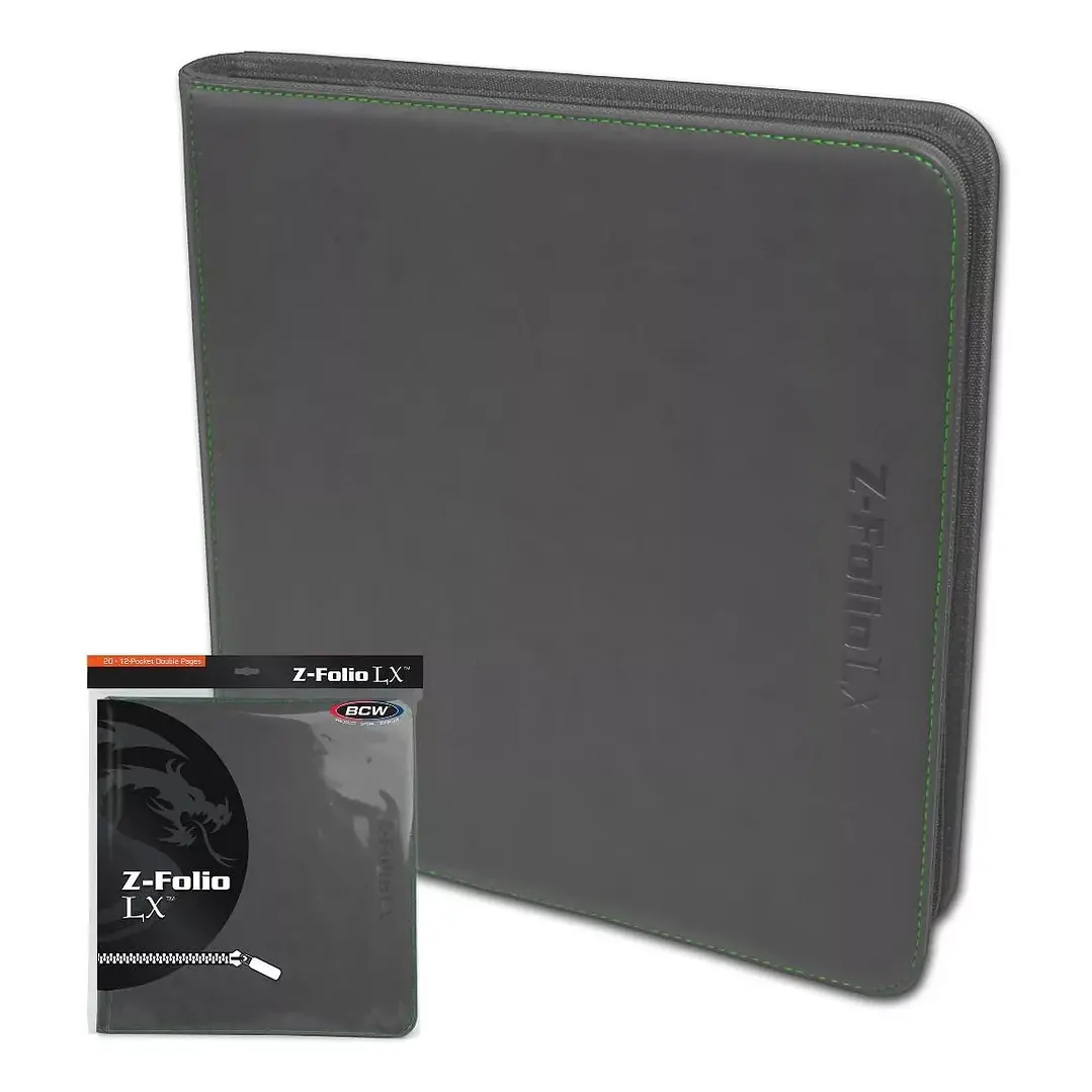 CARPETA BCW GAMING Z-FOLIO 12-POCKET LX - GREY 1