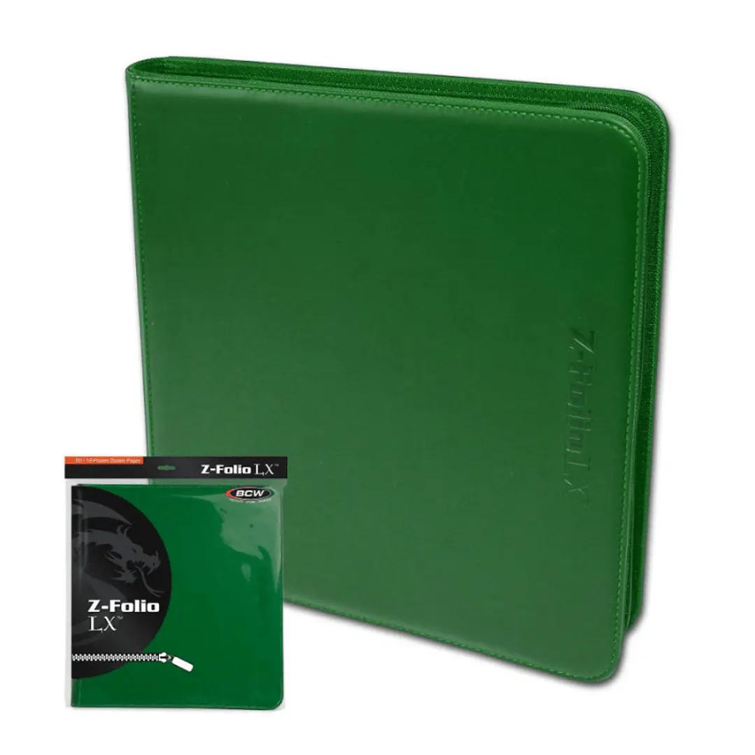 CARPETA BCW GAMING Z-FOLIO 12-POCKET LX - VERDE 1