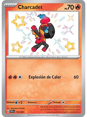 Charcadet – 114/091 – Shiny Rare - Español