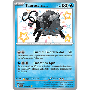 Paldean Tauros - 120/091 - Shiny Rare - Español