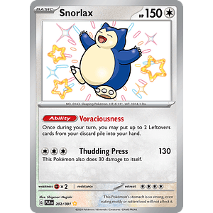 Snorlax - 202/091 - Shiny Rare - Ingles