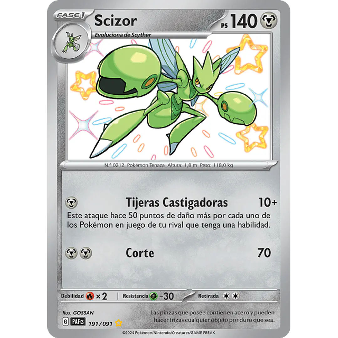 Scizor - 191/091 - Shiny Rare - español 1