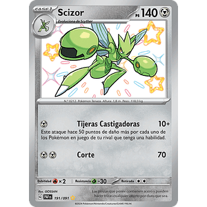 Scizor - 191/091 - Shiny Rare - español
