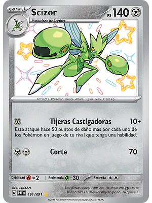 Scizor - 191/091 - Shiny Rare - español