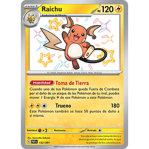 Raichu - 132/091 - Shiny Rare - español