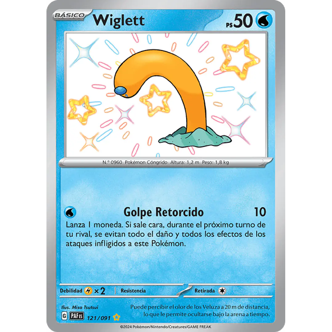 Wiglett - 121/091 - Shiny Rare - Español 1