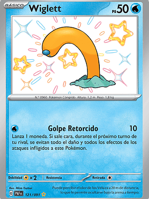 Wiglett - 121/091 - Shiny Rare - Español