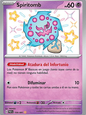 Spiritomb - 158/091 - Shiny Rare - Español
