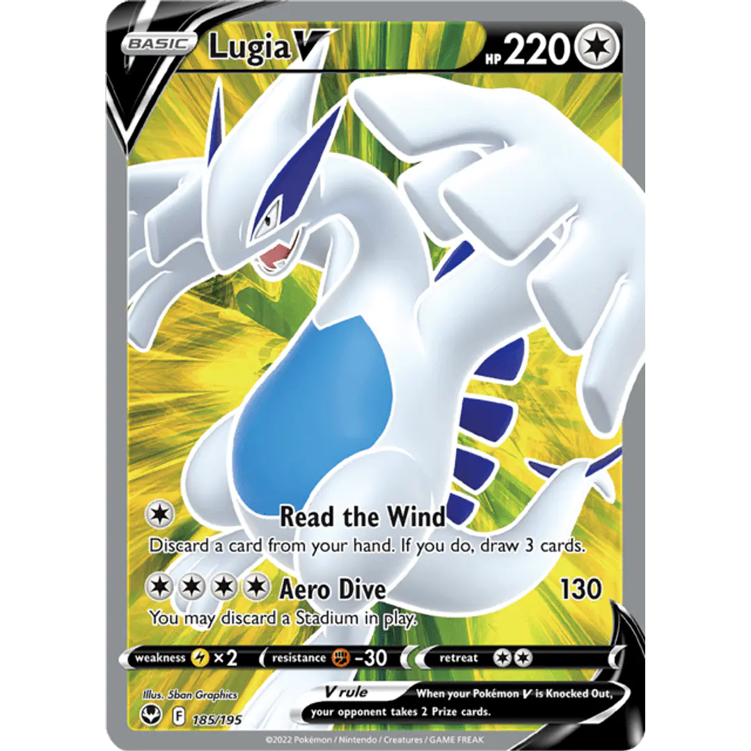 Lugia V 185/195 - Singles Pokemon TCG 1