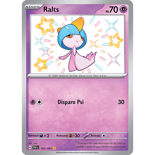 Ralts Shiny 153/091 -  Singles Pokemon TCG