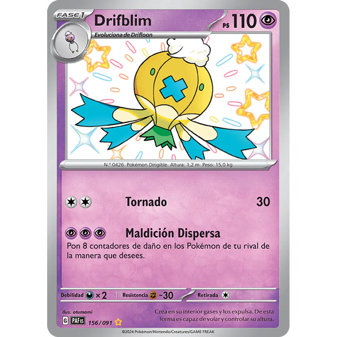 Drifblim - 156/091 - Shiny Rare - Español 1
