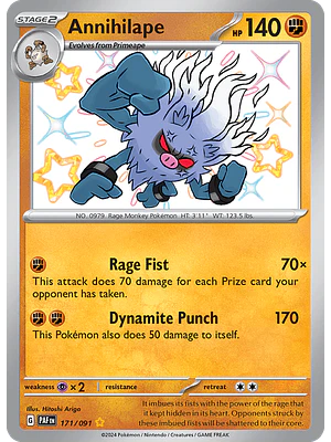 Annihilape - 171/091 - Shiny Rare - Ingles