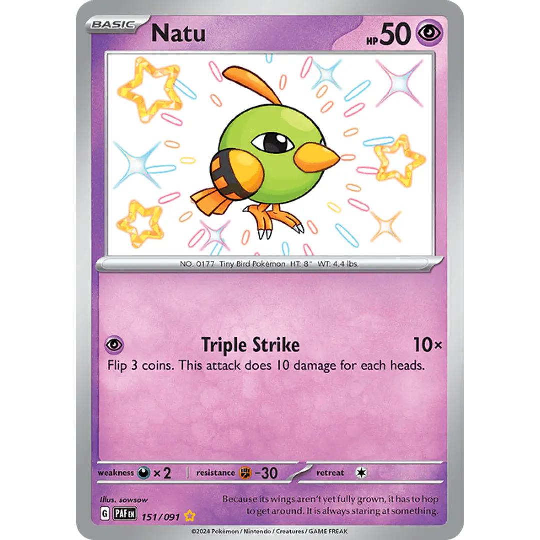 Natu - 151/091 - Shiny Rare - Ingles 1