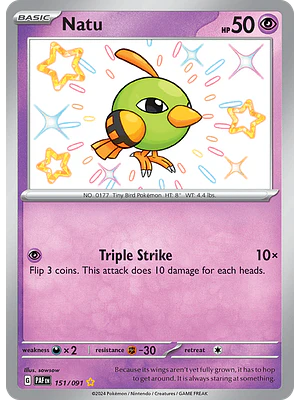 Natu - 151/091 - Shiny Rare - Ingles