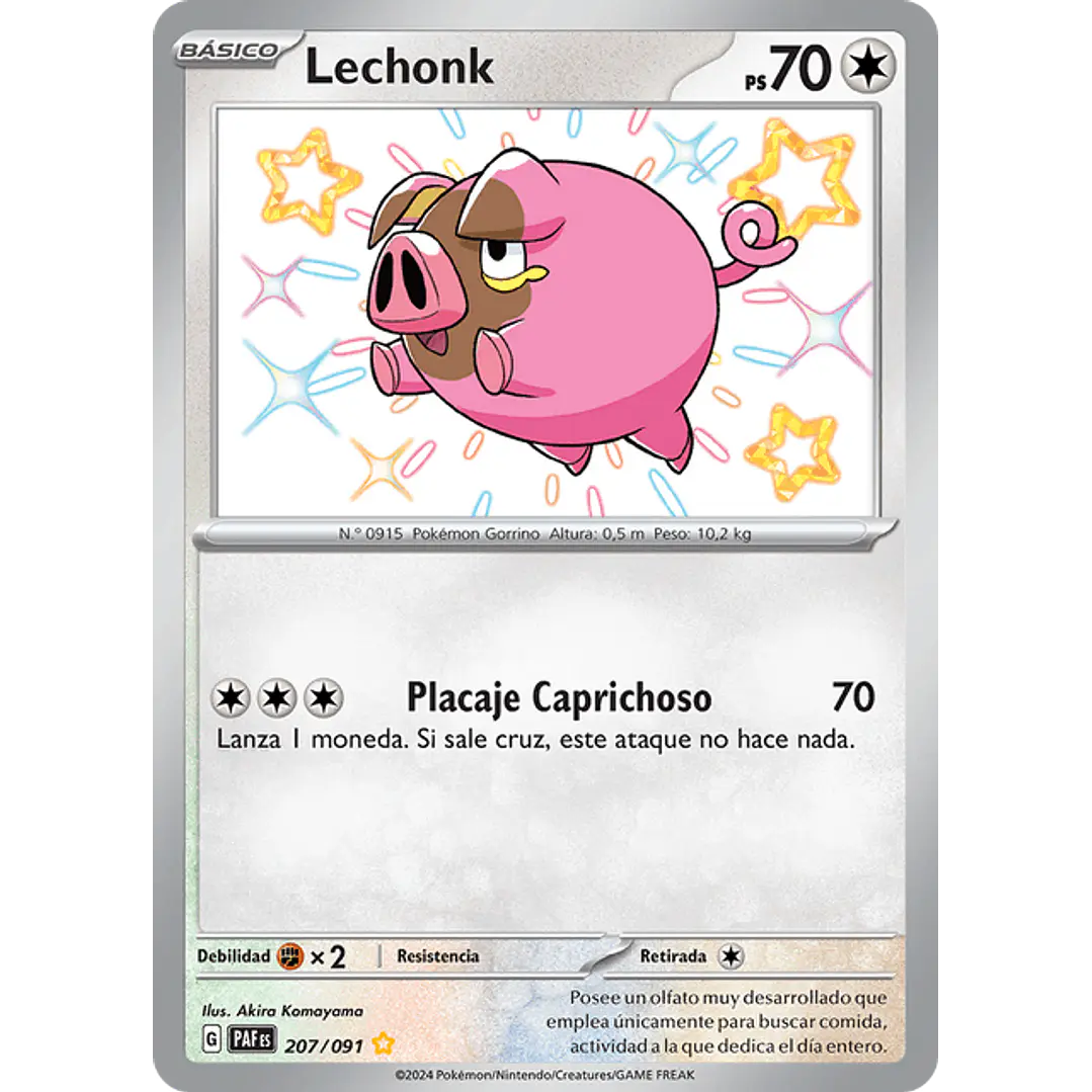 Lechonk Shiny 207/091  - Singles Pokemon TCG 1